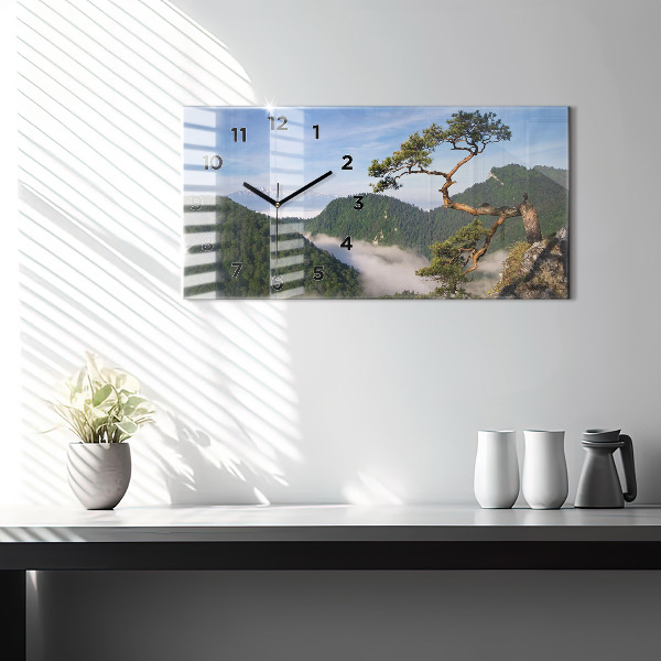 Zegar szklany poziomy Sokolica Wierch w Pieninach