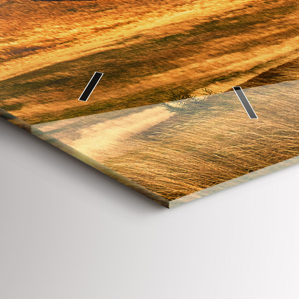 Zegar szklany poziomy Krajobraz gór jesienią