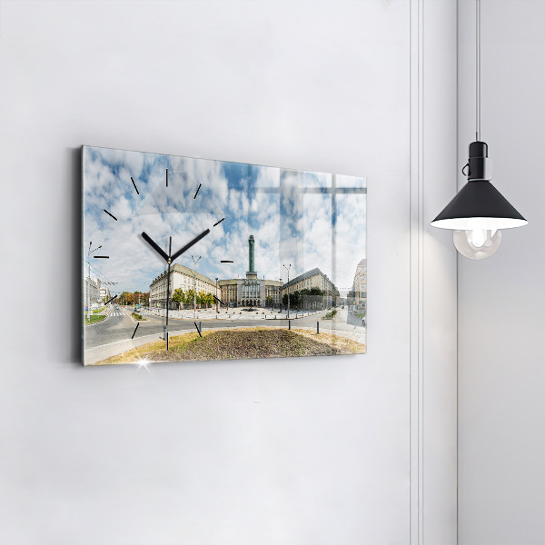 Zegar szklany poziomy Panorama miasta Ostrawa