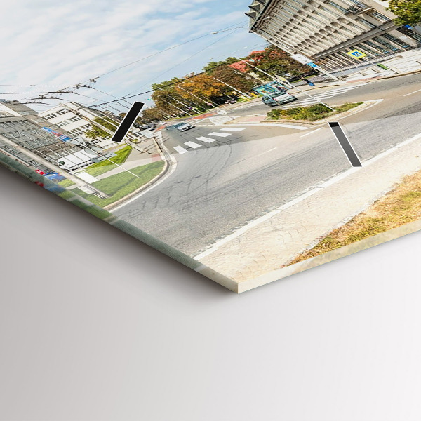 Zegar szklany poziomy Panorama miasta Ostrawa