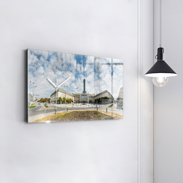 Zegar szklany poziomy Panorama miasta Ostrawa