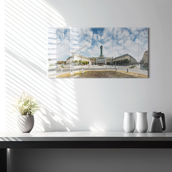 Zegar szklany poziomy Panorama miasta Ostrawa