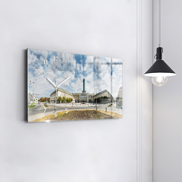 Zegar szklany poziomy Panorama miasta Ostrawa