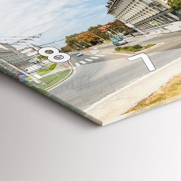 Zegar szklany poziomy Panorama miasta Ostrawa