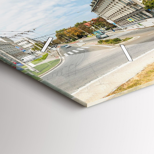 Zegar szklany poziomy Panorama miasta Ostrawa