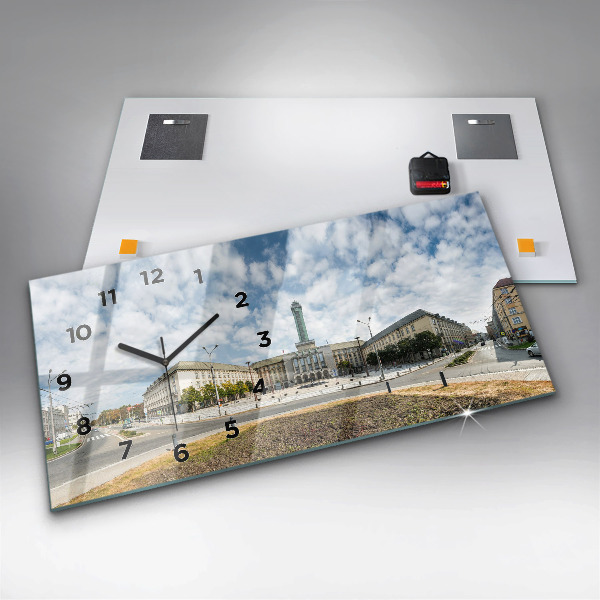 Zegar szklany poziomy Panorama miasta Ostrawa