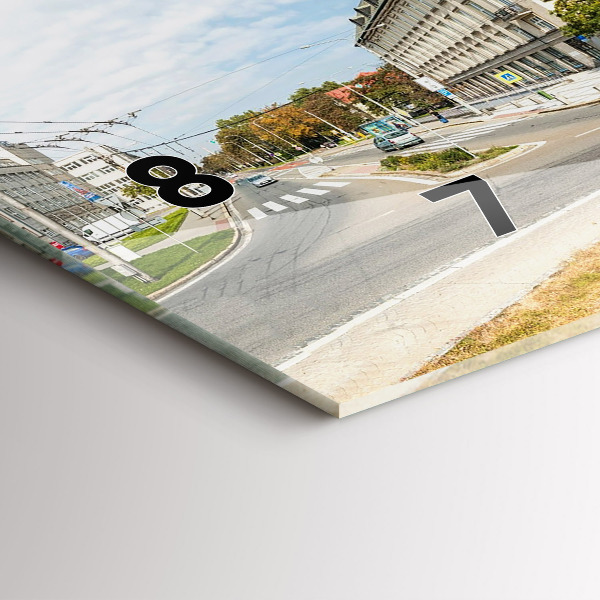 Zegar szklany poziomy Panorama miasta Ostrawa