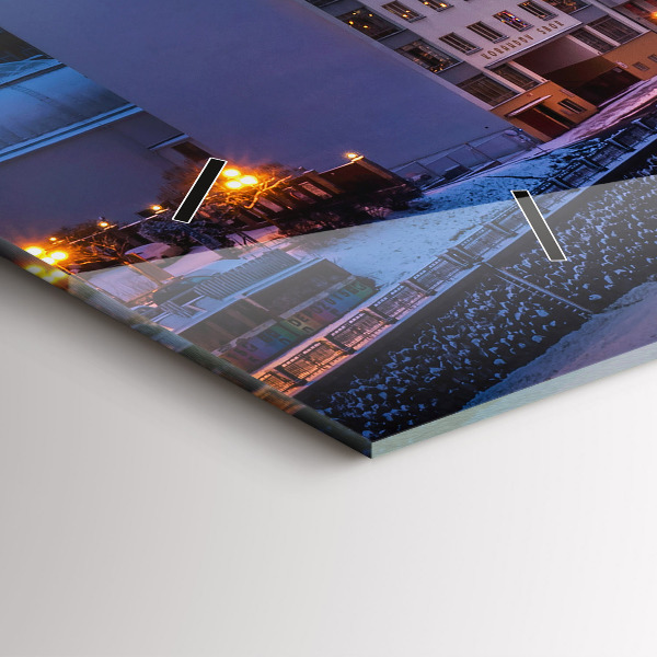 Zegar ścienny poziomy Panorama miasta Pilzno