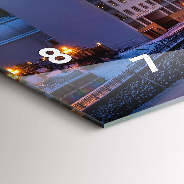 Zegar ścienny poziomy Panorama miasta Pilzno