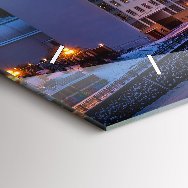 Zegar ścienny poziomy Panorama miasta Pilzno