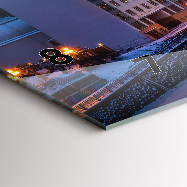 Zegar ścienny poziomy Panorama miasta Pilzno