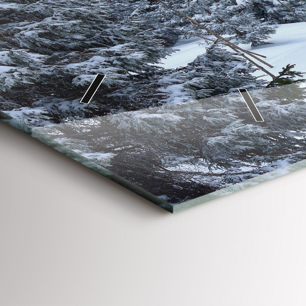 Zegar szklany poziomy Czeskie Karkonosze w zimie