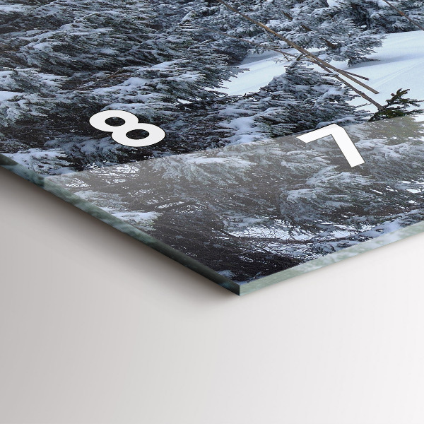 Zegar szklany poziomy Czeskie Karkonosze w zimie