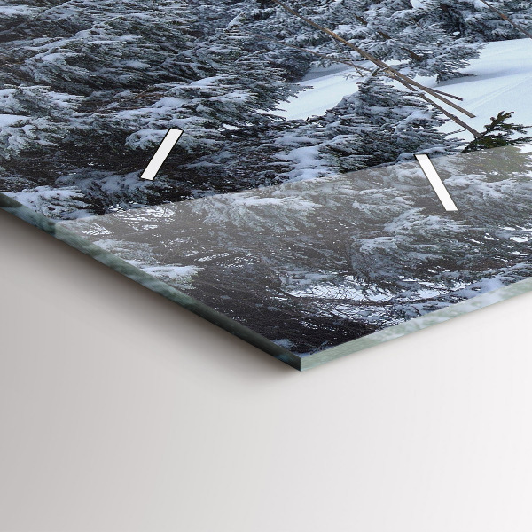 Zegar szklany poziomy Czeskie Karkonosze w zimie