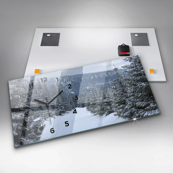 Zegar szklany poziomy Czeskie Karkonosze w zimie