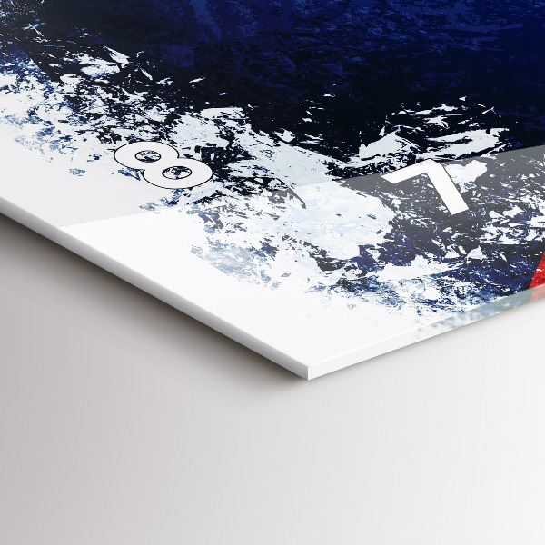 Zegar ścienny poziomy Flaga Czech