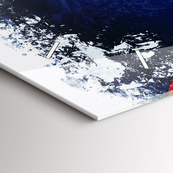 Zegar ścienny poziomy Flaga Czech