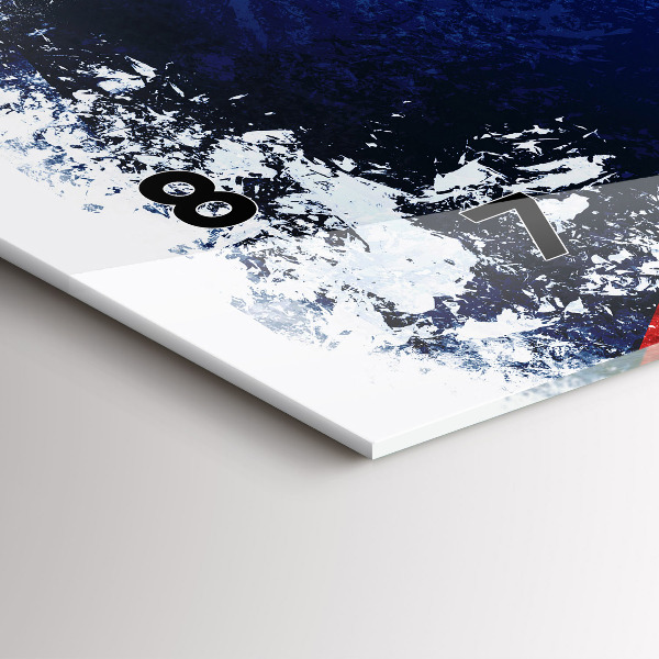 Zegar ścienny poziomy Flaga Czech