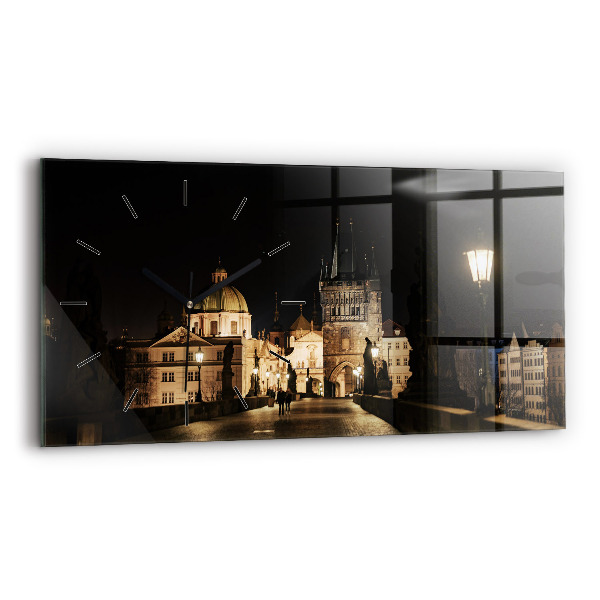 Zegar szklany poziomy Most Karola w Pradze