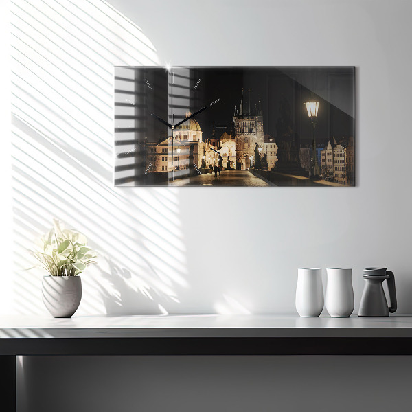 Zegar szklany poziomy Most Karola w Pradze