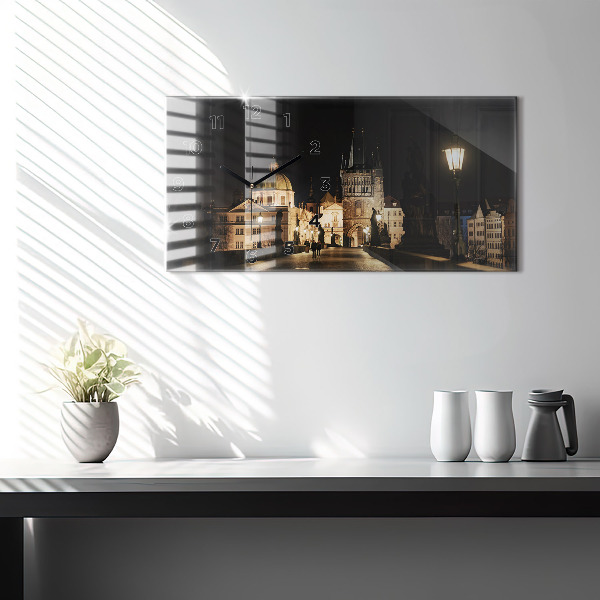 Zegar szklany poziomy Most Karola w Pradze