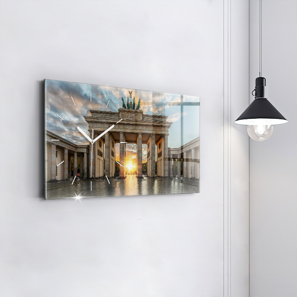 Zegar ścienny poziomy Brama Brandenburska w Berlinie