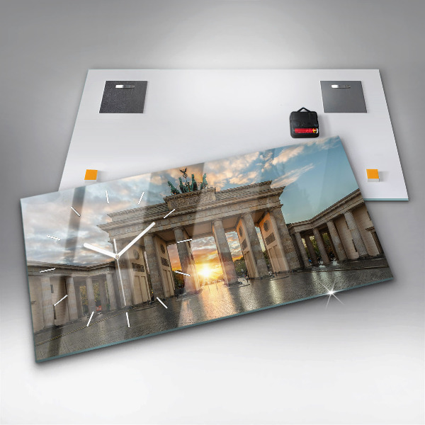 Zegar ścienny poziomy Brama Brandenburska w Berlinie