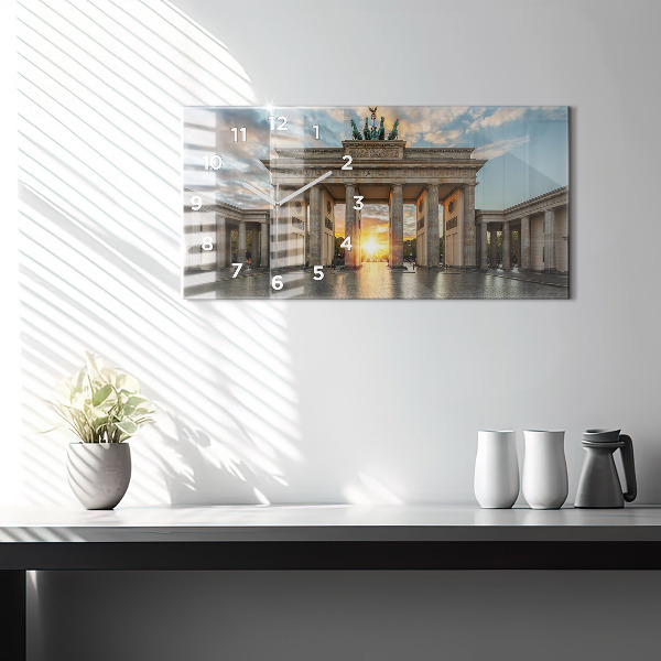Zegar ścienny poziomy Brama Brandenburska w Berlinie