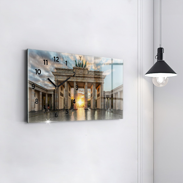 Zegar ścienny poziomy Brama Brandenburska w Berlinie