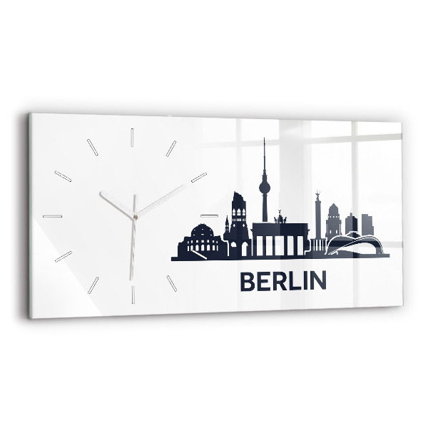 Zegar ścienny poziomy Ilustracja miasta Berlin