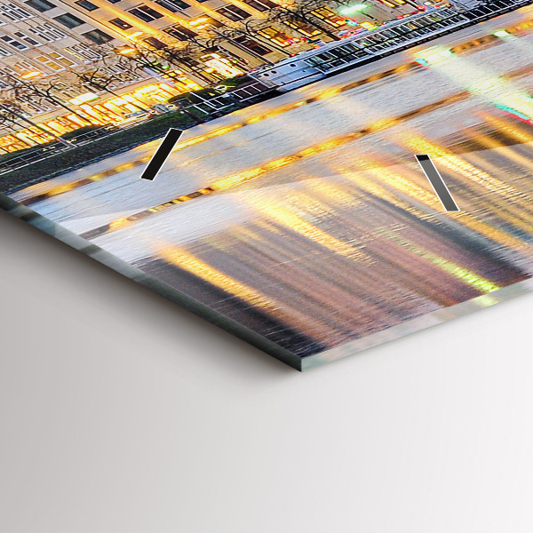 Zegar ścienny poziomy Alster w Hamburgu