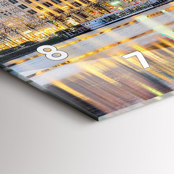 Zegar ścienny poziomy Alster w Hamburgu