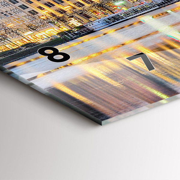 Zegar ścienny poziomy Alster w Hamburgu