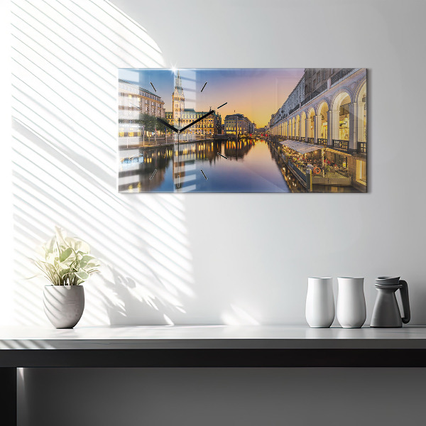 Zegar szklany poziomy Ratusz w Hamburgu