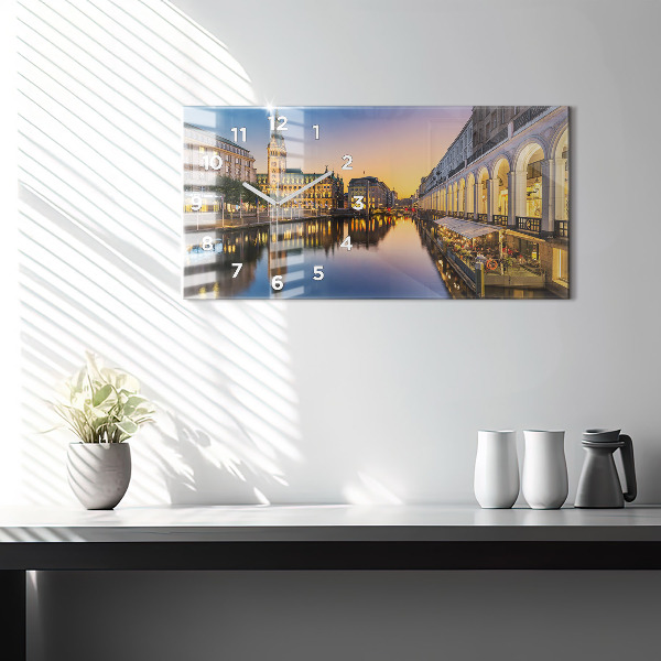 Zegar szklany poziomy Ratusz w Hamburgu