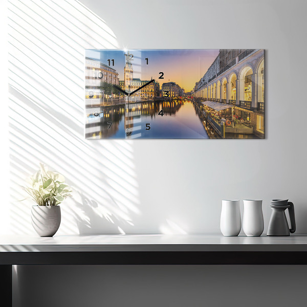 Zegar szklany poziomy Ratusz w Hamburgu