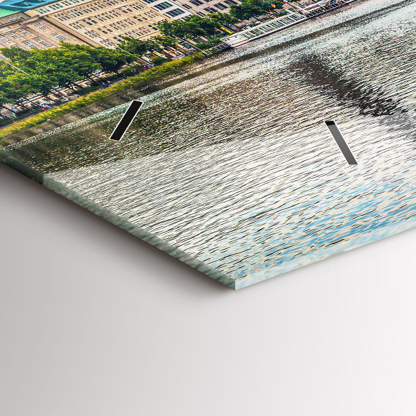 Zegar ścienny poziomy Binnenalster w Hamburgu