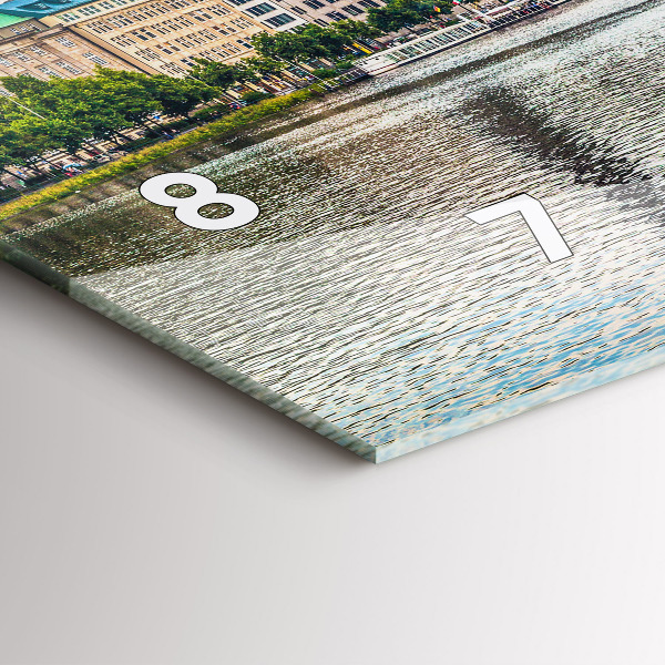 Zegar ścienny poziomy Binnenalster w Hamburgu