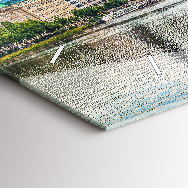 Zegar ścienny poziomy Binnenalster w Hamburgu