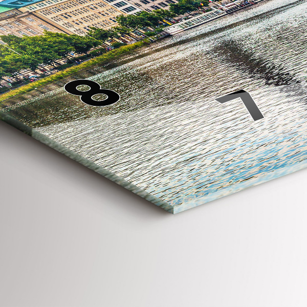 Zegar ścienny poziomy Binnenalster w Hamburgu