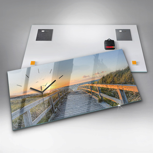 Zegar ścienny poziomy Wakacje na plaży