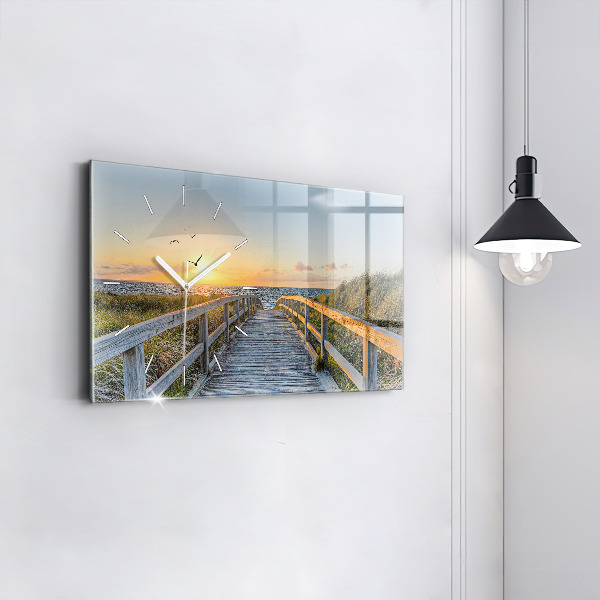 Zegar ścienny poziomy Wakacje na plaży