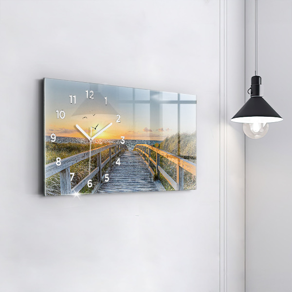 Zegar ścienny poziomy Wakacje na plaży