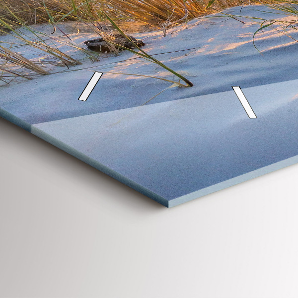 Zegar szklany poziomy Zachód słońca nad morzem