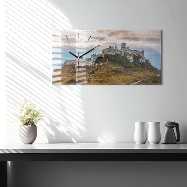 Zegar ścienny poziomy Zamek Spiski na Słowacji