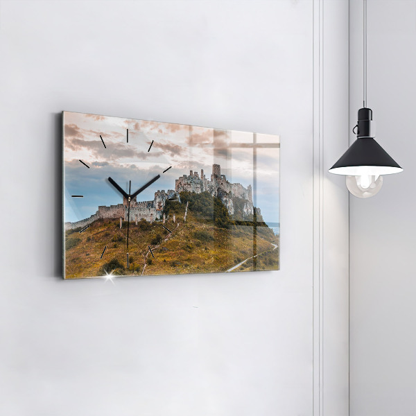 Zegar ścienny poziomy Zamek Spiski na Słowacji