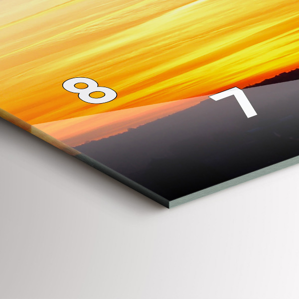 Zegar szklany poziomy Budynek i zachód słońca