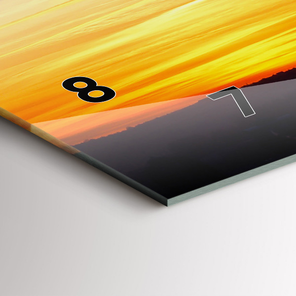 Zegar szklany poziomy Budynek i zachód słońca