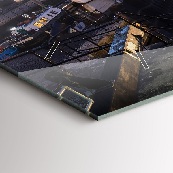 Zegar ścienny poziomy Miasto oświetlone nocą