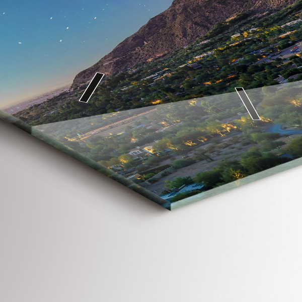 Zegar szklany poziomy Górski Krajobraz